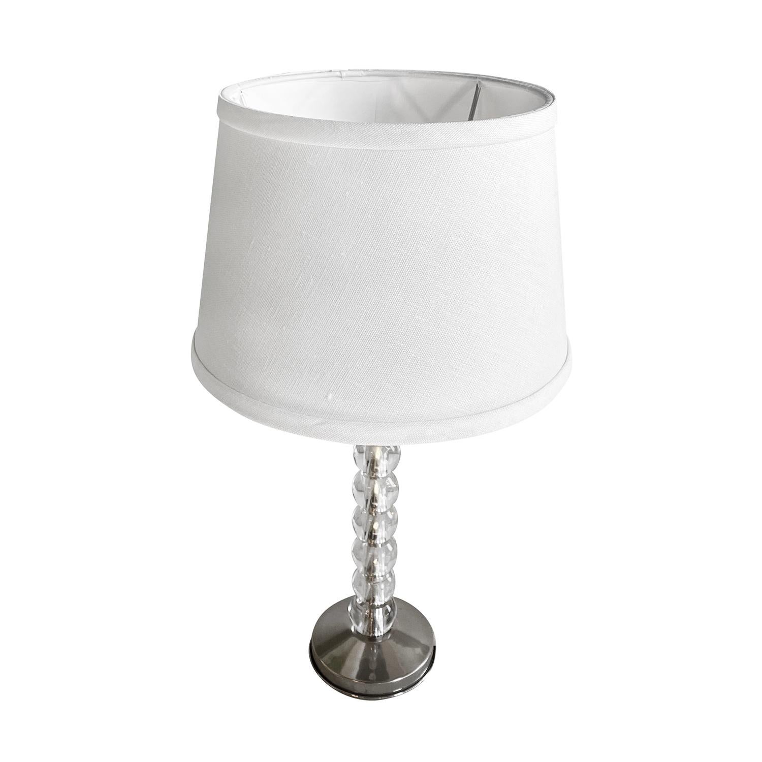 Mid-Century Modern Lampe de table suédoise en cristal du 20e siècle - Lights de bureau vintage par Orrefors en vente