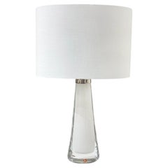 20th Century White Swedish Orrefors Table Lamp, Desk Light by Carl Fagerlund