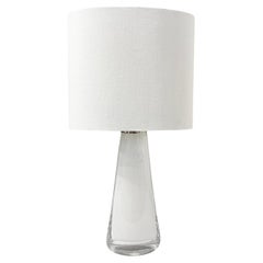 20th Century White Swedish Orrefors Table Lamp - Oval Light by Carl Fagerlund