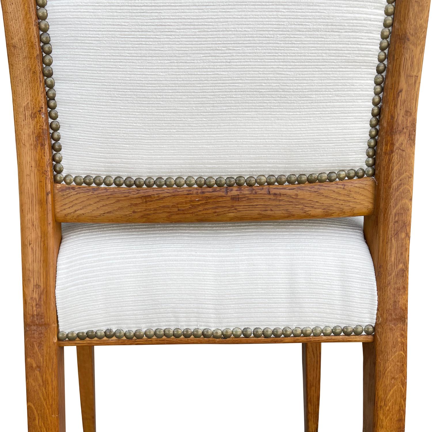 20th Century White Swedish Pair of Vintage Birch Dining Chairs by Carl Malmsten In Good Condition For Sale In West Palm Beach, FL