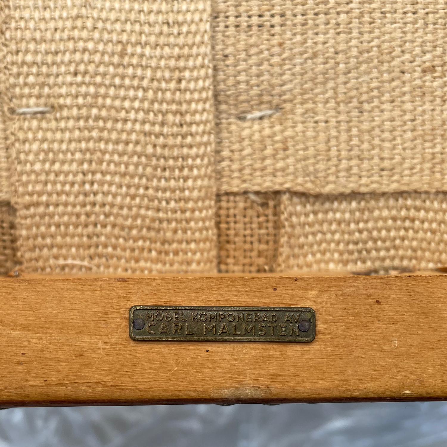 Paire de chaises de salle à manger en bouleau vintage suédois du 20e siècle par Carl Malmsten en vente 1