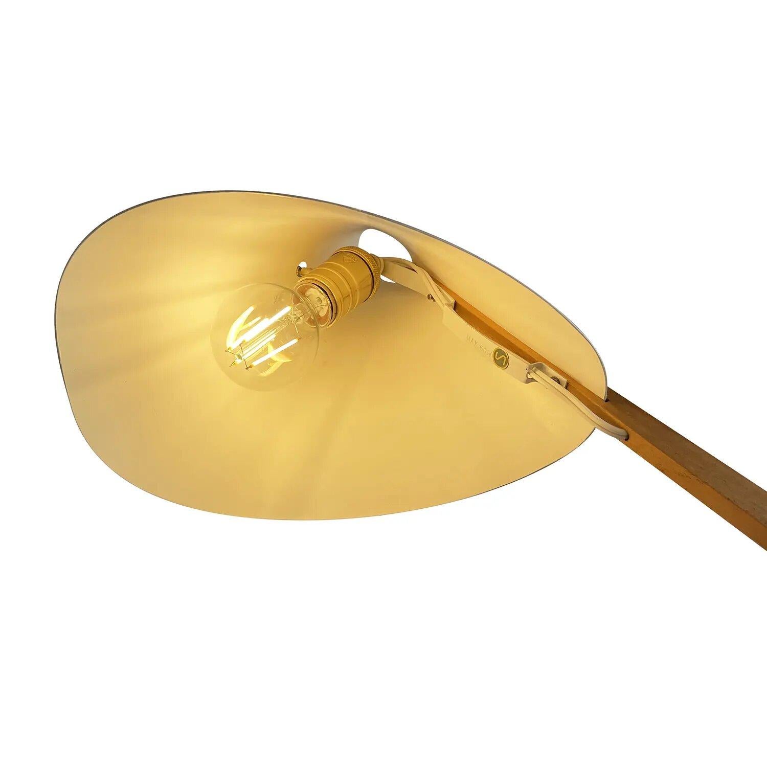 20th Century White Swedish Teak Markaryd Desk Lamp, Light by Hans-Agne Jakobsson For Sale 2