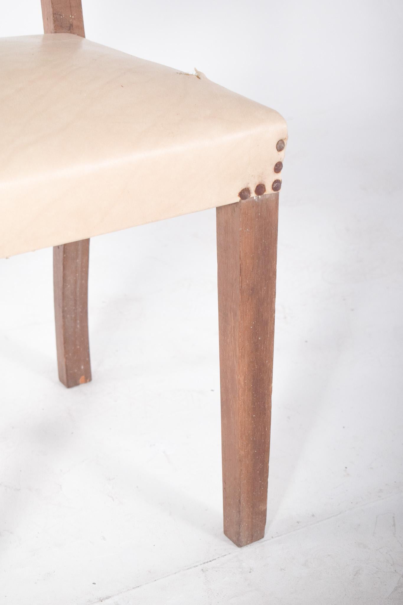 Portuguese 20th Century White Upholstered Chair For Sale