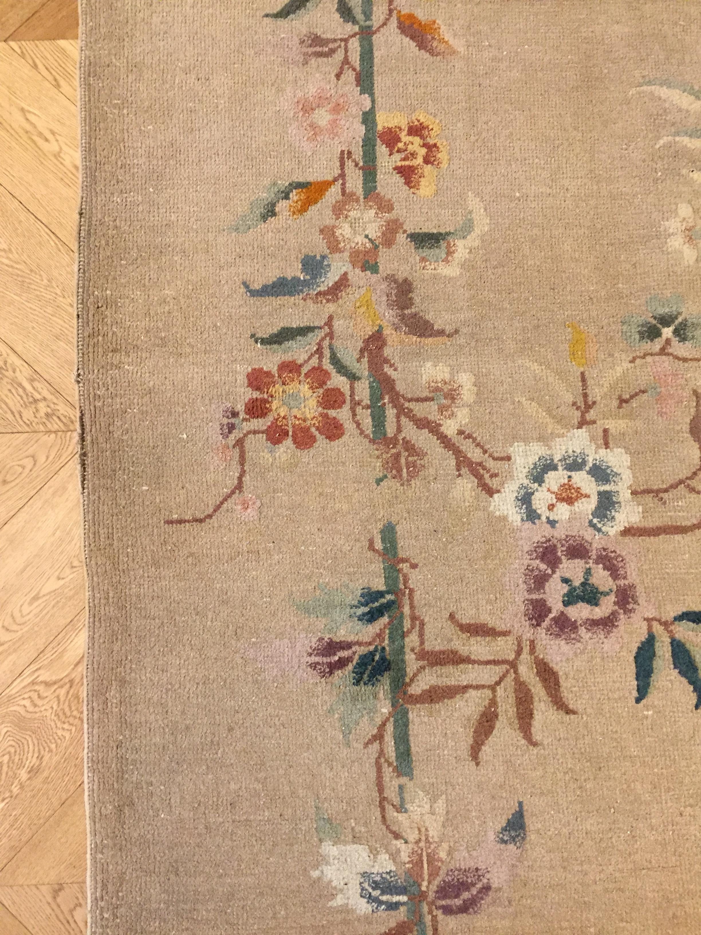 20th Century White Wool from China Art Deco Nichols Rug, 1920-1940 at ...