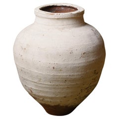 20th Century Whitewashed Anatolian Terracotta Jar