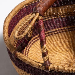 Panier en osier du XXe siècle, originaire du Royaume-Uni, style ancien, en bon état