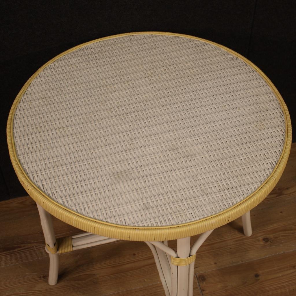 italienischer runder Garten-Couchtisch aus Weide des 20. Jahrhunderts, 1980 im Angebot 1