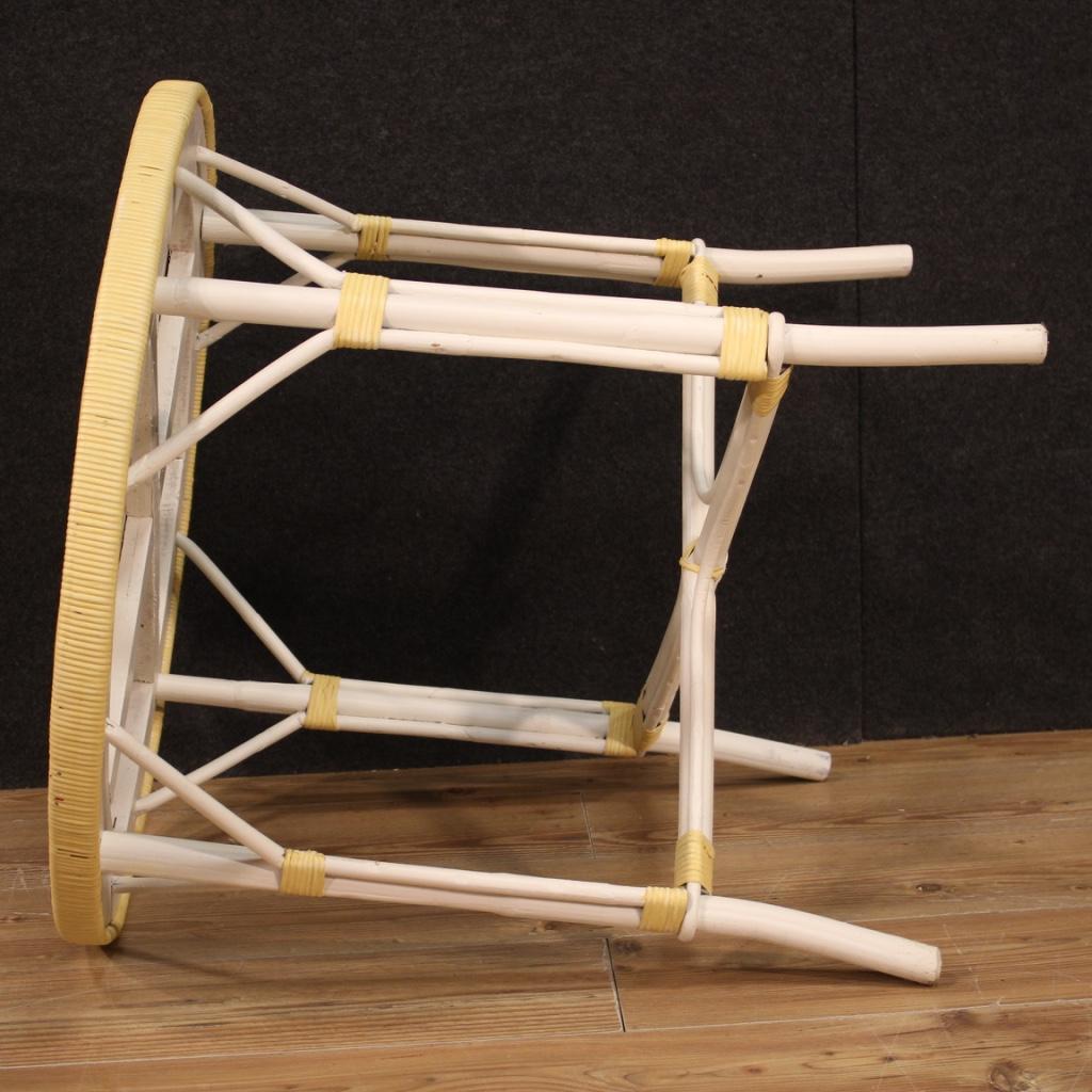 italienischer runder Garten-Couchtisch aus Weide des 20. Jahrhunderts, 1980 im Angebot 2