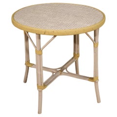 italienischer runder Garten-Couchtisch aus Weide des 20. Jahrhunderts, 1980