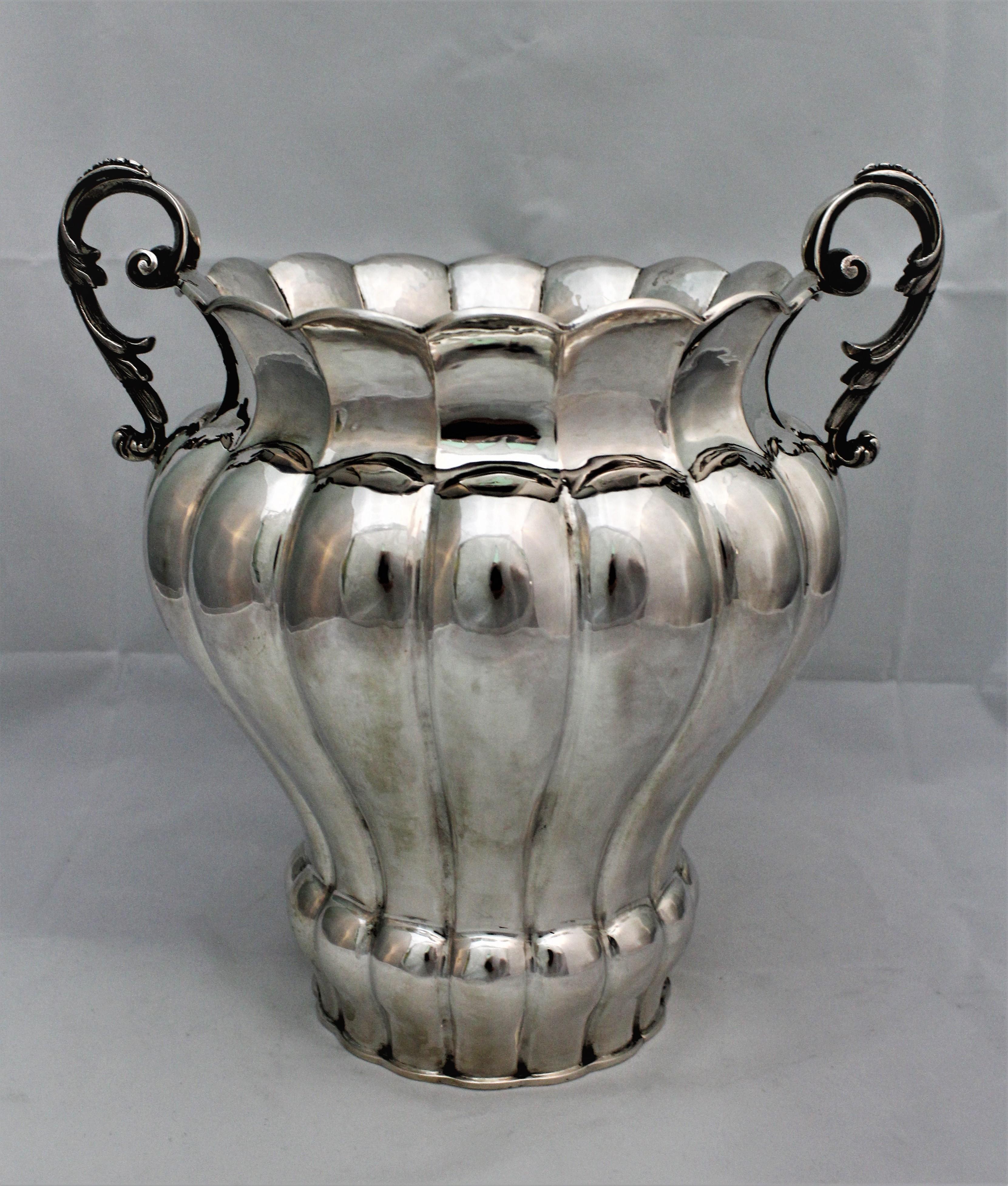 20th Century Wine Cooler Silver Art Deco Italy 1930s For Sale 2