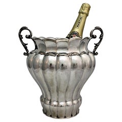 20th Century Wine Cooler Silver Art Deco Italy 1930s