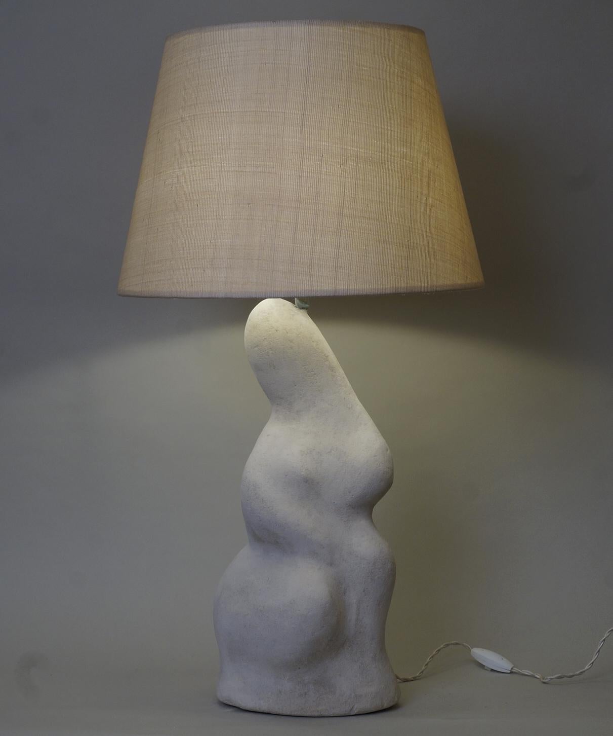 20th Century Withe Stone Table Lamp 2