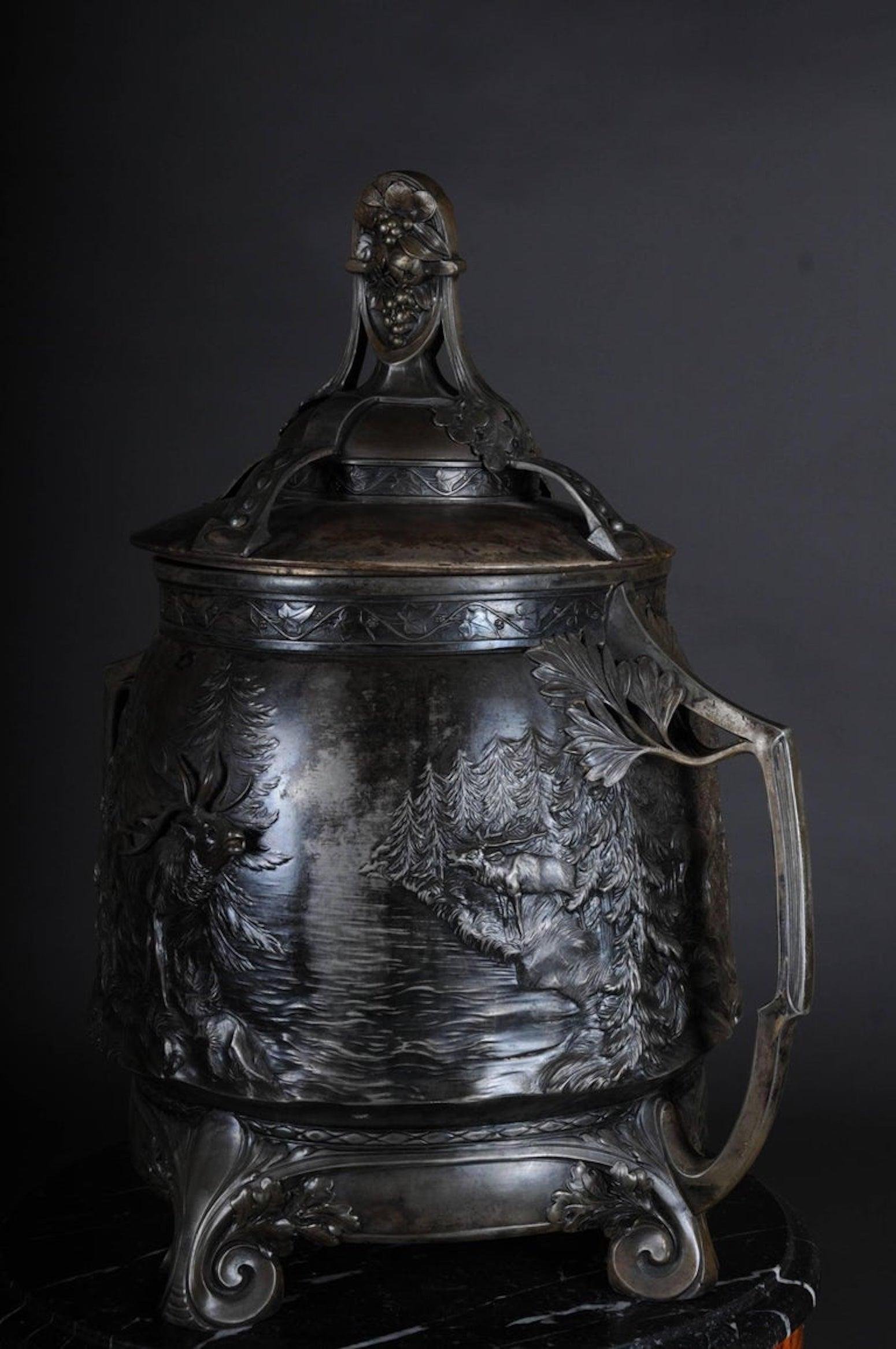 20th Century WMF silver Bowle Art Nouveau, 1910 Made in Germany For Sale 9