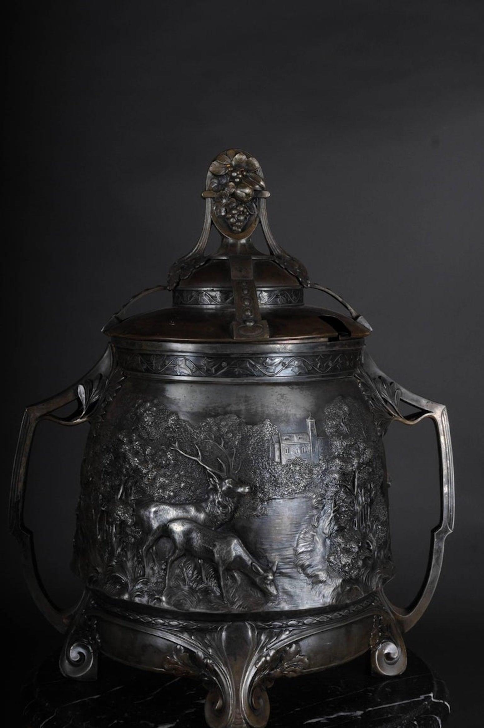 20th Century WMF silver Bowle Art Nouveau, 1910 Made in Germany For Sale 11