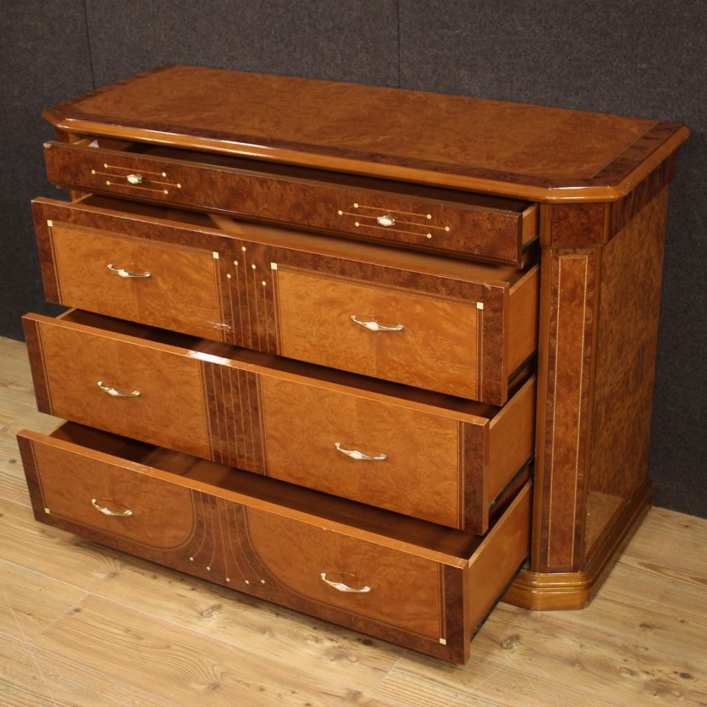 20th Century Wood and Faux Mother of Pearl Italian Chest of Drawers, 1970 For Sale 3