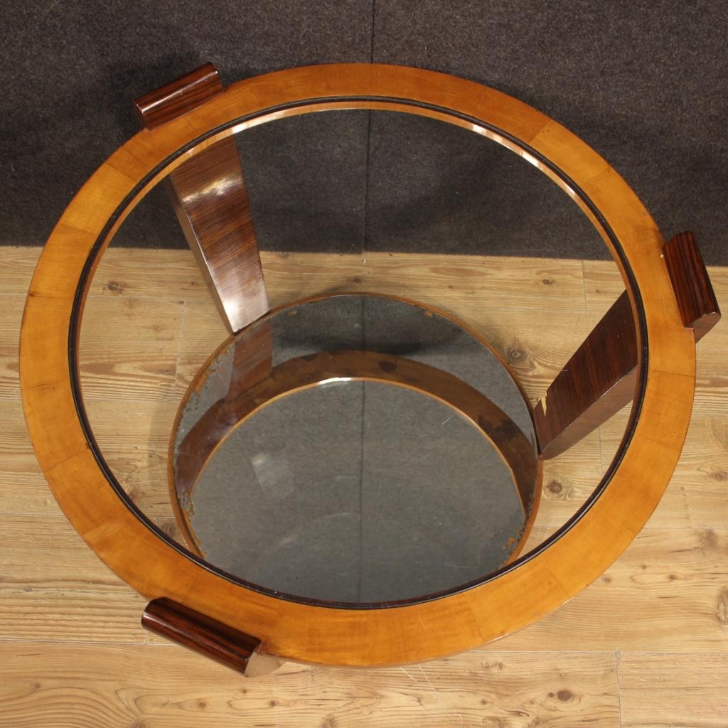 20th Century Wood and Glass Italian Modern Design Coffee Table, 1960 in vendita 5