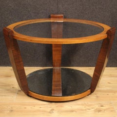 20th Century Wood and Glass Italian Modern Design Coffee Table, 1960s