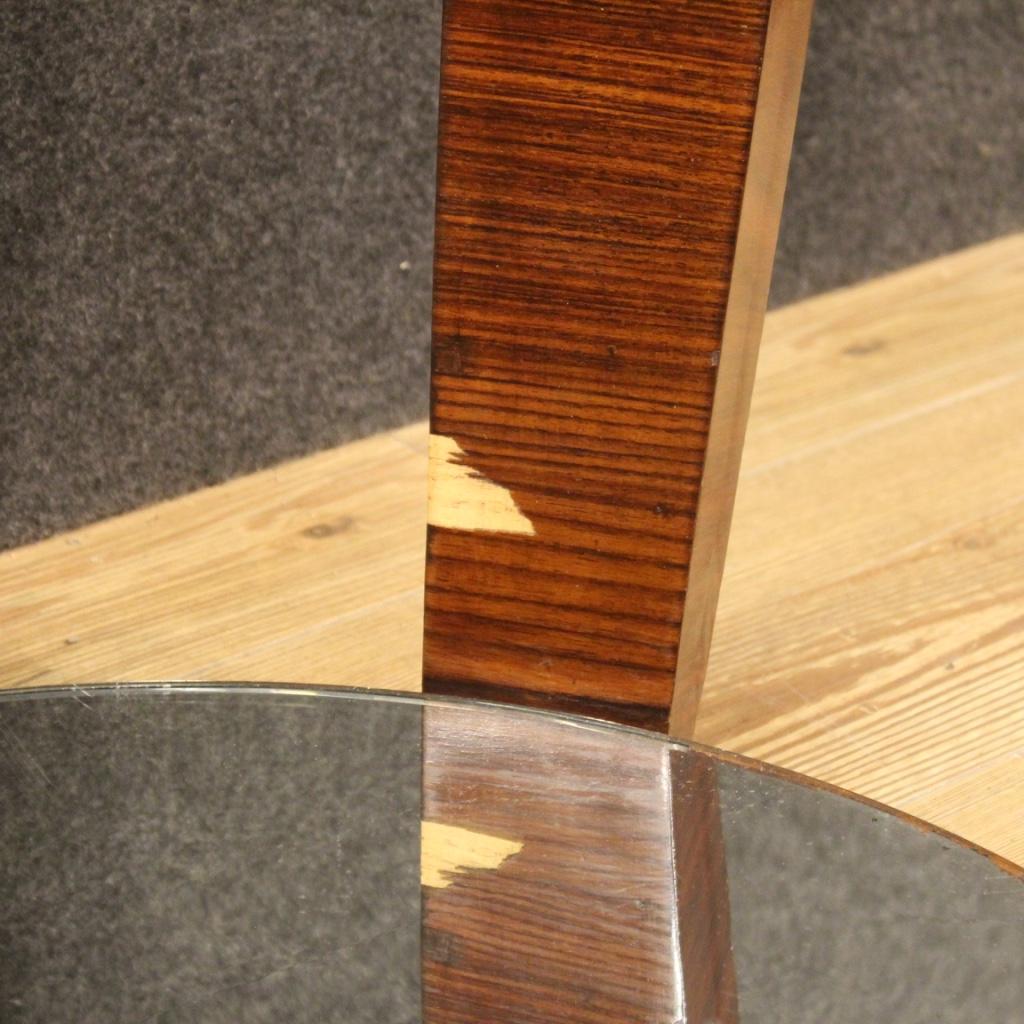20th Century Wood and Glass Italian Modern Design Coffee Table, 1960 in vendita 1
