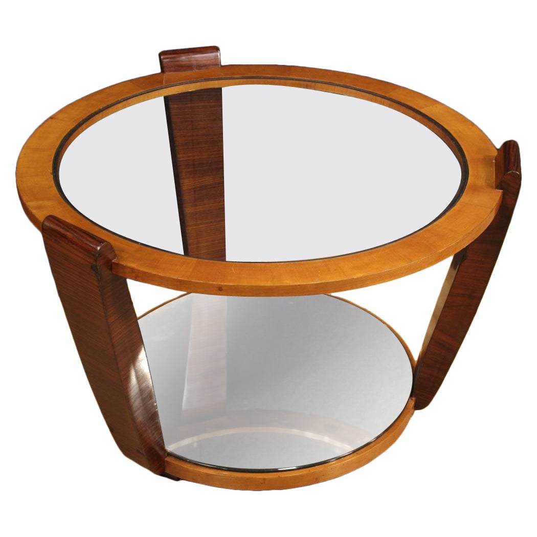 20th Century Wood and Glass Italian Modern Design Coffee Table, 1960