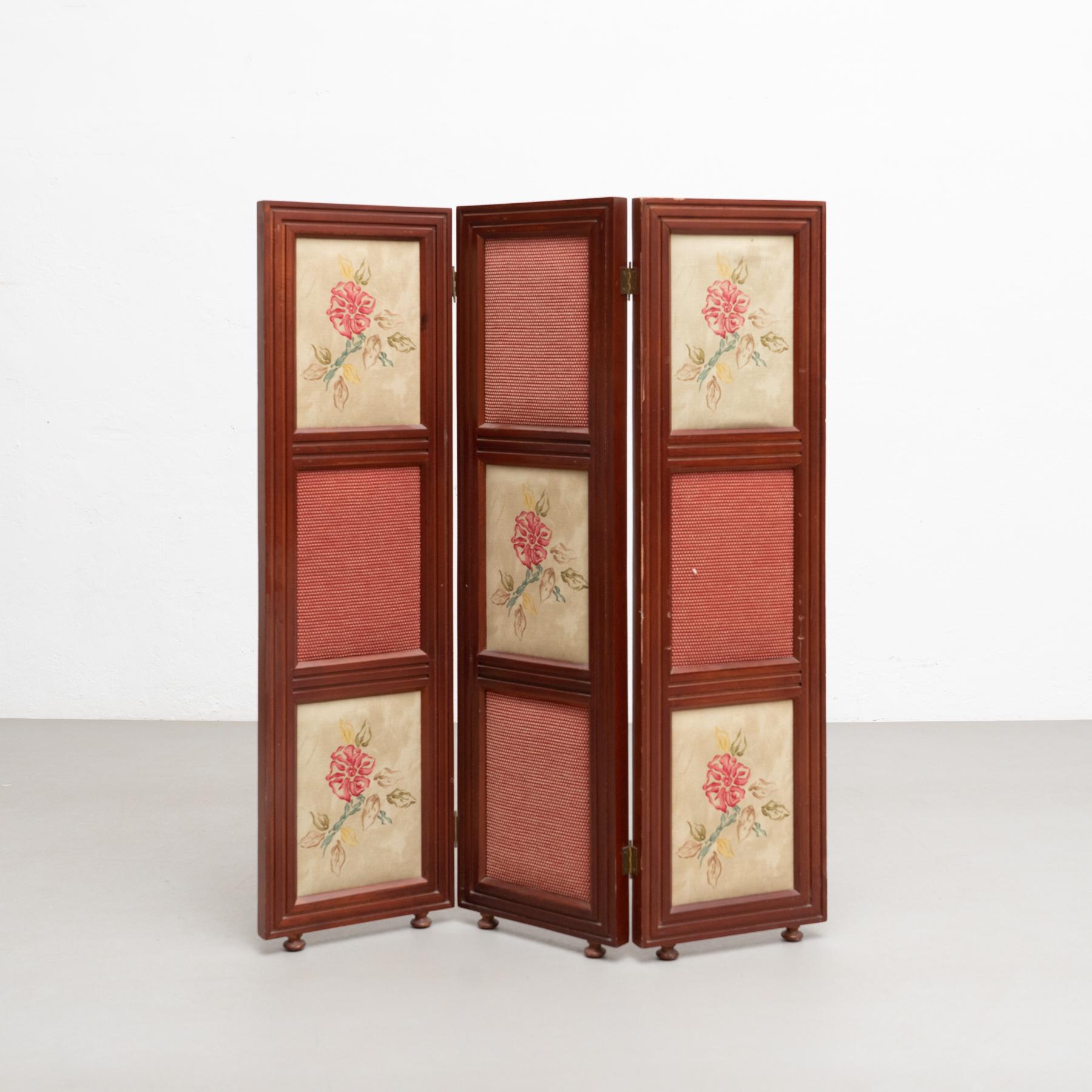 Details about   Folding Screen Room Divider Antique Vintage 4 Panel Wooden Decoration Privacy 