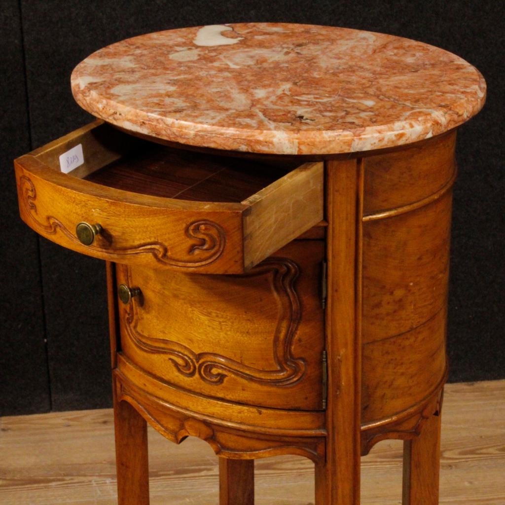 20th Century Wood and Marble Dutch Art Nouveau Style Side Table, 1960 5