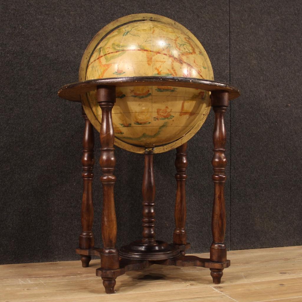 20th Century Wood and Metal Italian Decorative Globe, 1960 3