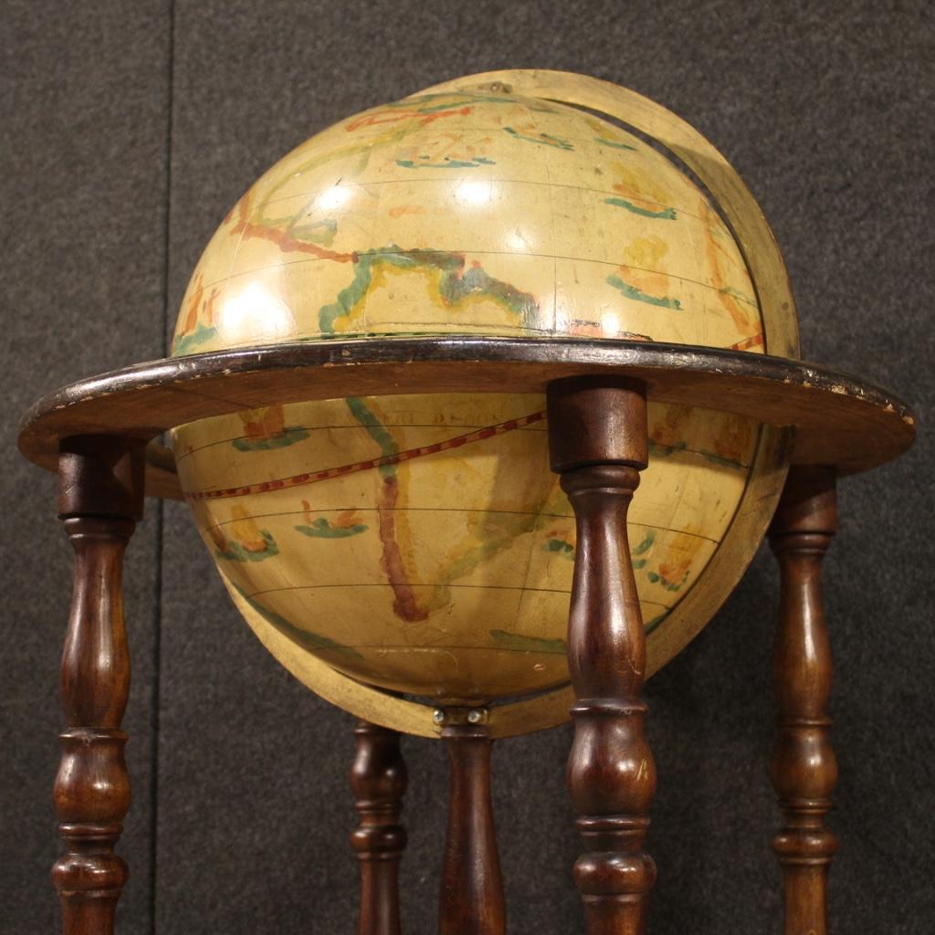 20th Century Wood and Metal Italian Decorative Globe, 1960 5