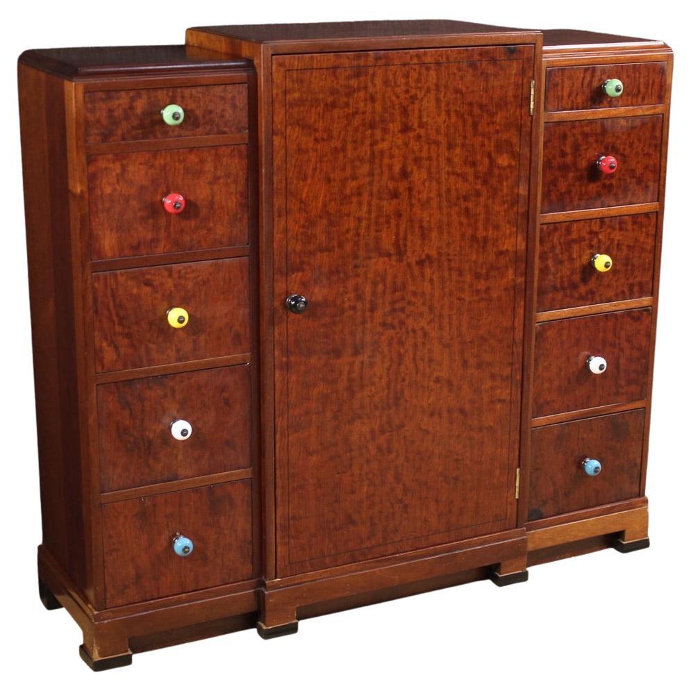 20th Century Wood Art Deco English Chest of Drawers, 1920