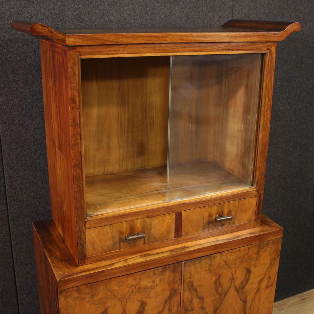 20th Century Wood Art Deco Style Italian Display Cabinet, 1950 in vendita 4