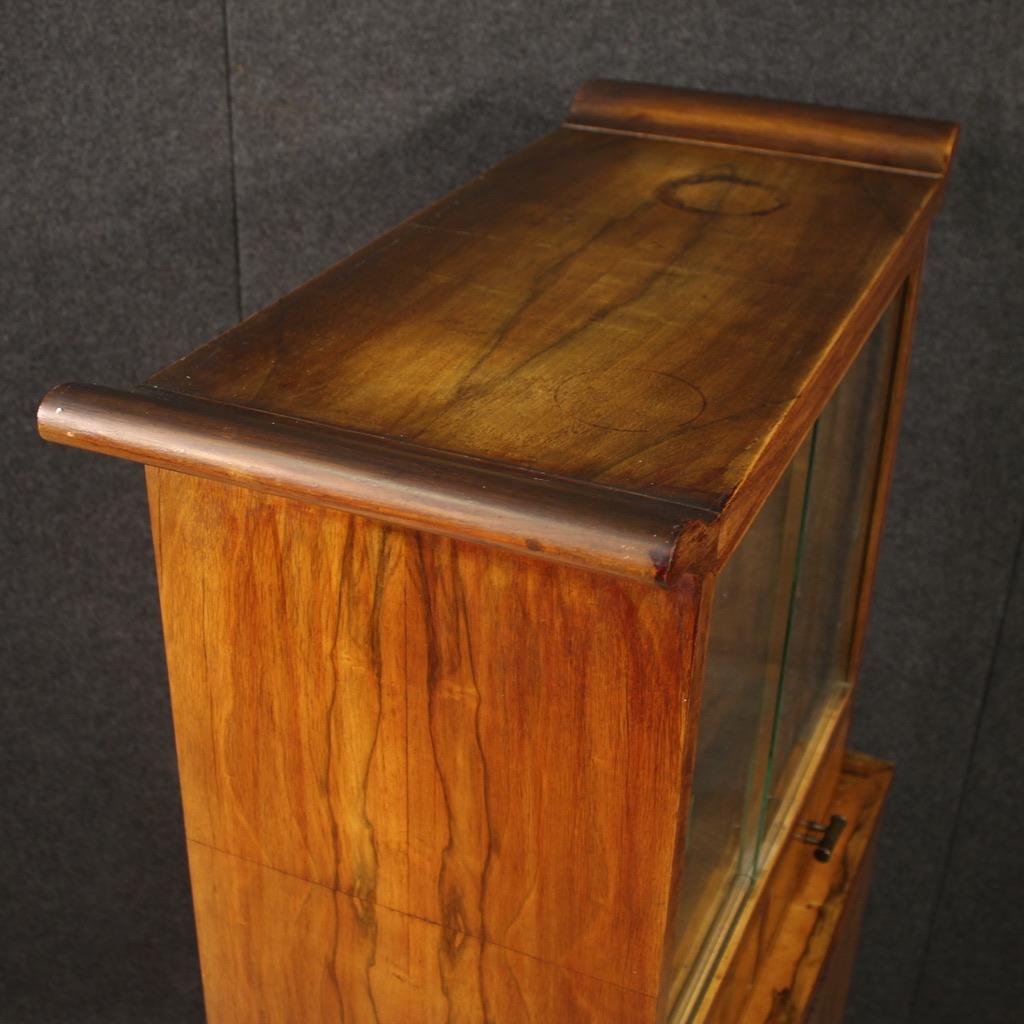 20th Century Wood Art Deco Style Italian Display Cabinet, 1950 in vendita 1
