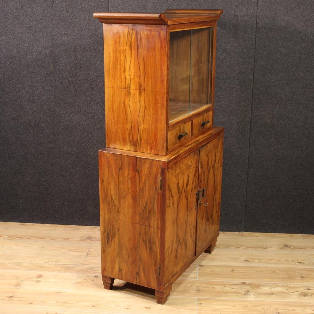 20th Century Wood Art Deco Style Italian Display Cabinet, 1950 in vendita 2