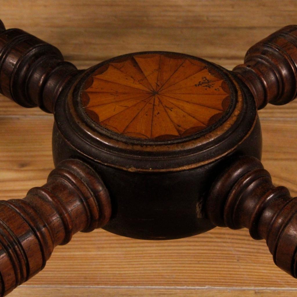 20th Century Wood English Octagonal Side Table, 1920s For Sale 4