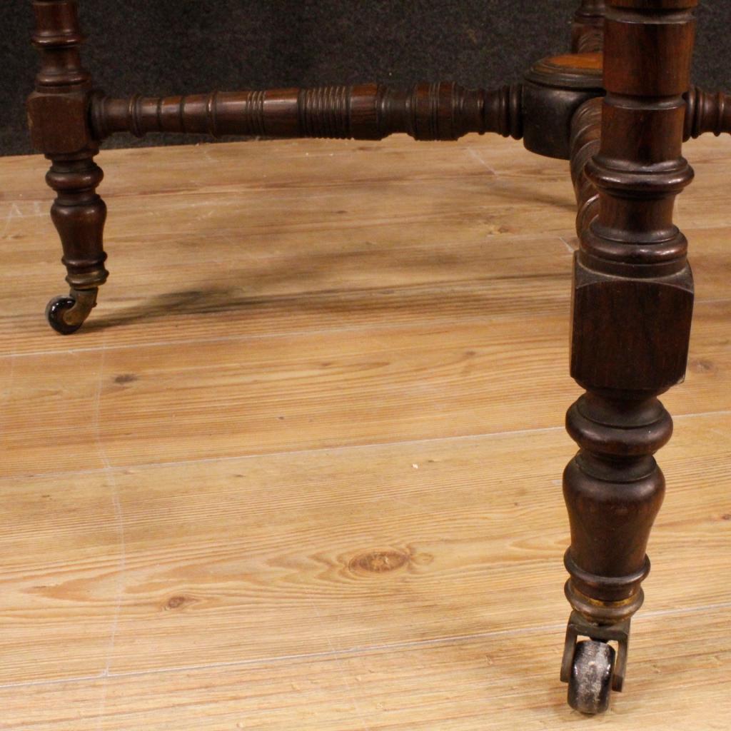 20th Century Wood English Octagonal Side Table, 1920s For Sale 5