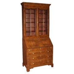 20th Century Wood English Trumeau Double Body Cabinet Bookcase, 1950
