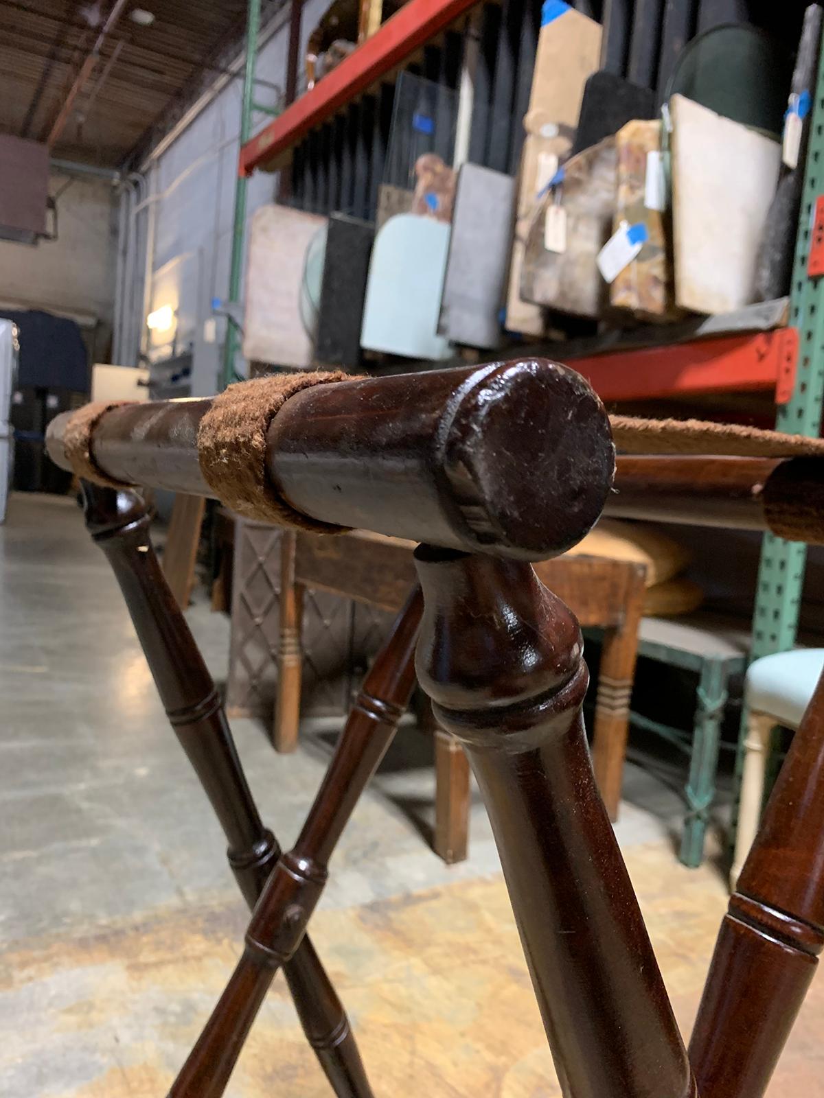20th Century Wood Folding Luggage Rack 5