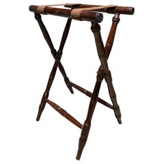 20th Century Wood Folding Luggage Rack