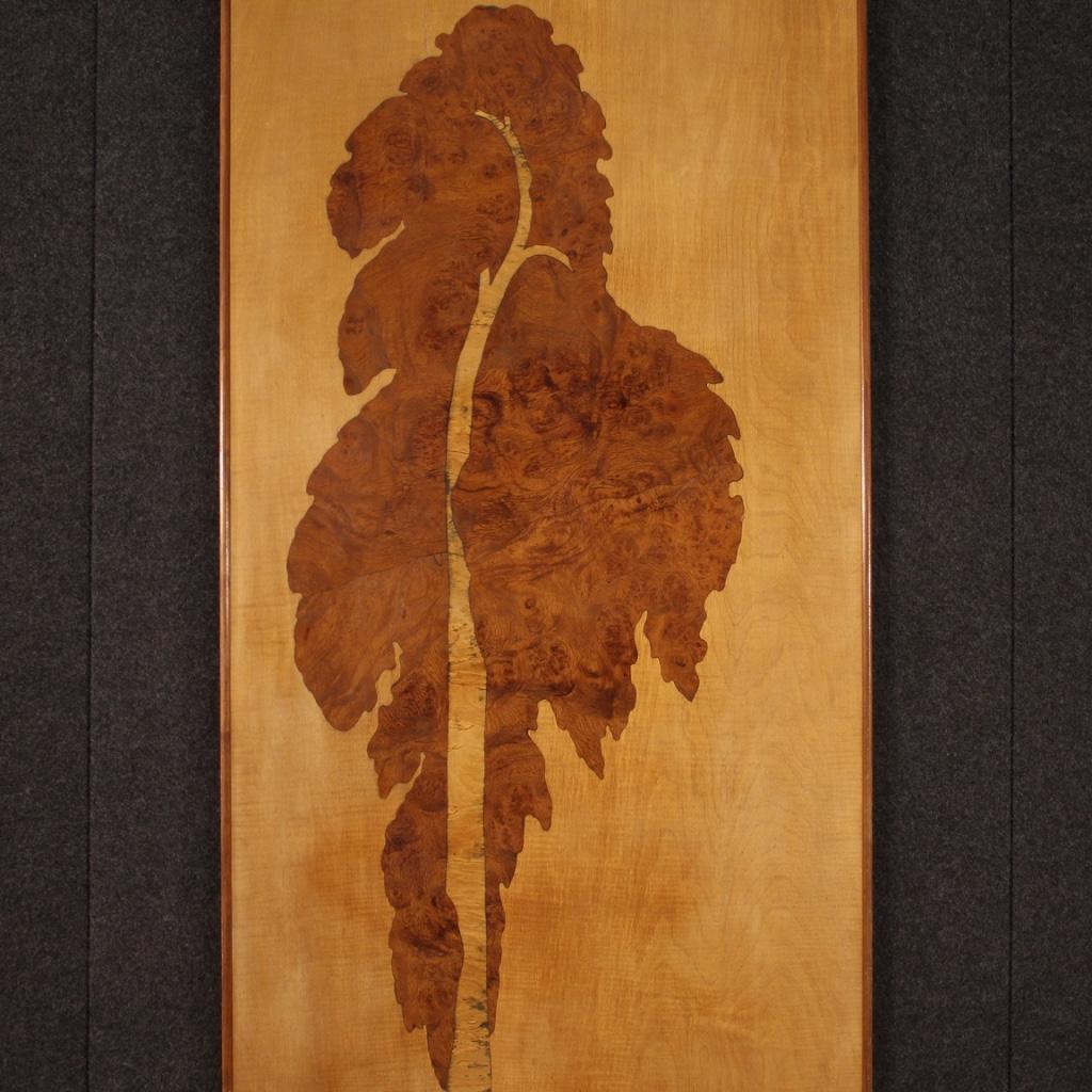 20th Century Wood French Decorative Panel Landscape with Tree, 1970 7