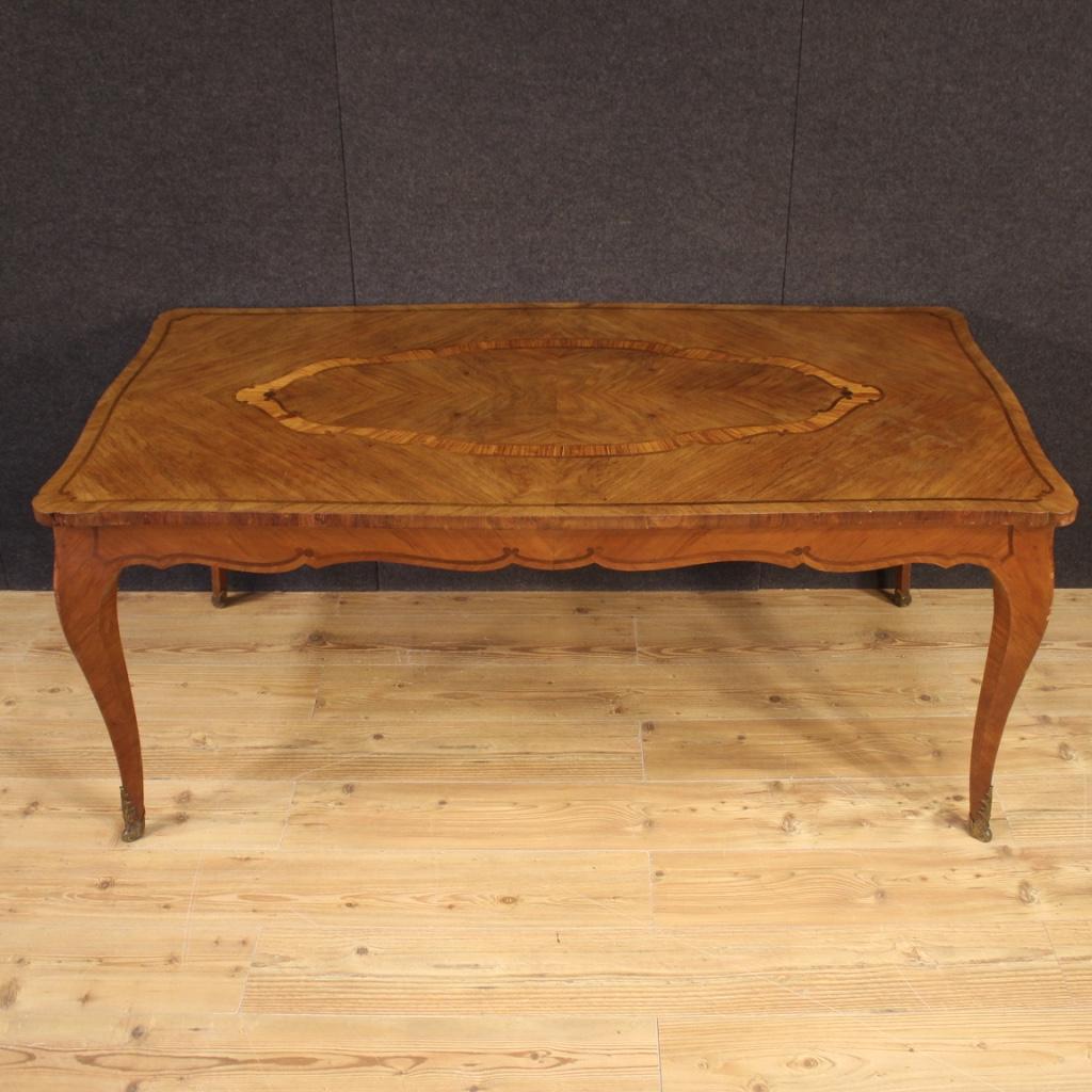 20th Century Wood French Louis XV Style Living Room Table, 1960 In Good Condition In Vicoforte, Piedmont