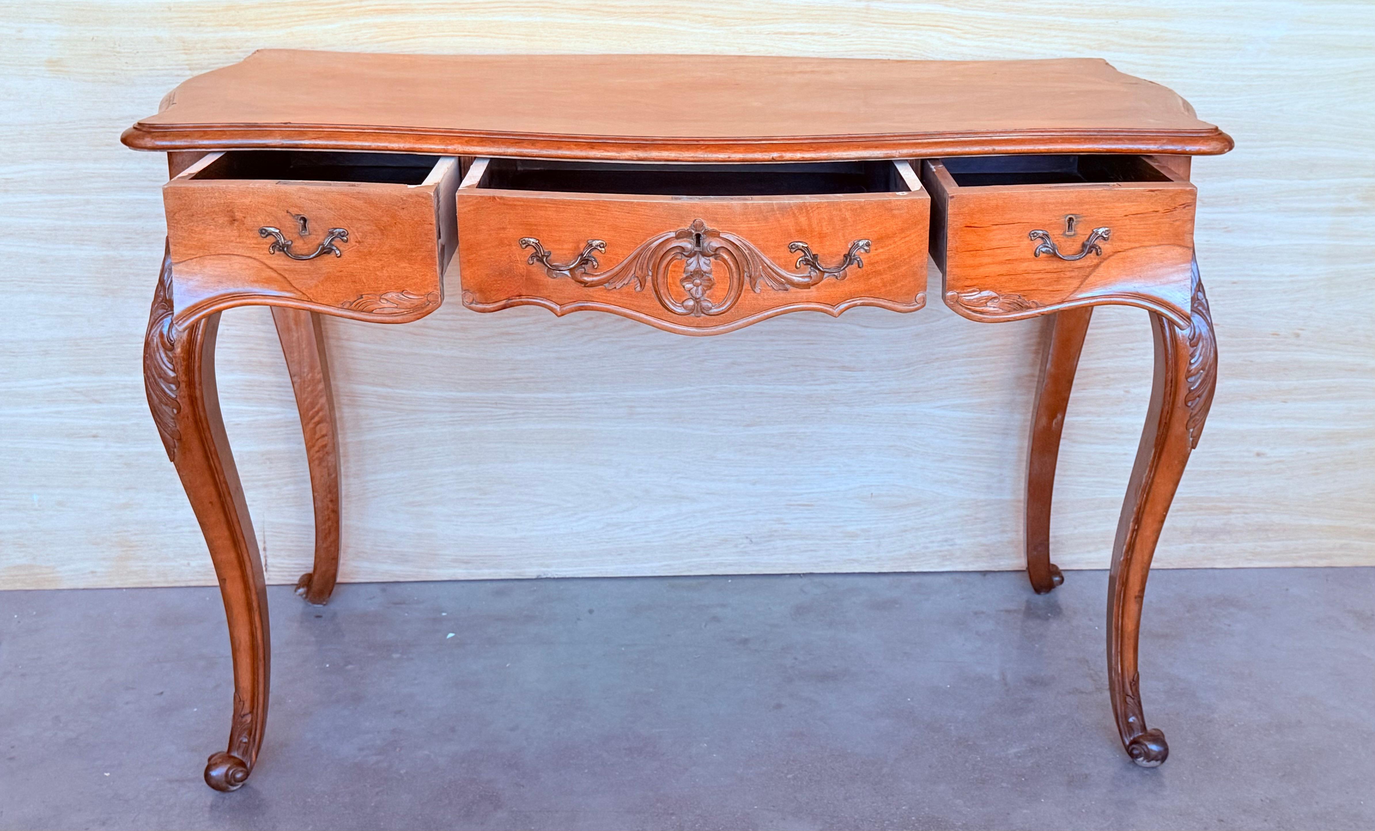 Scrivania in legno francese del XX secolo in stile Luigi XV, 1920 in vendita 5