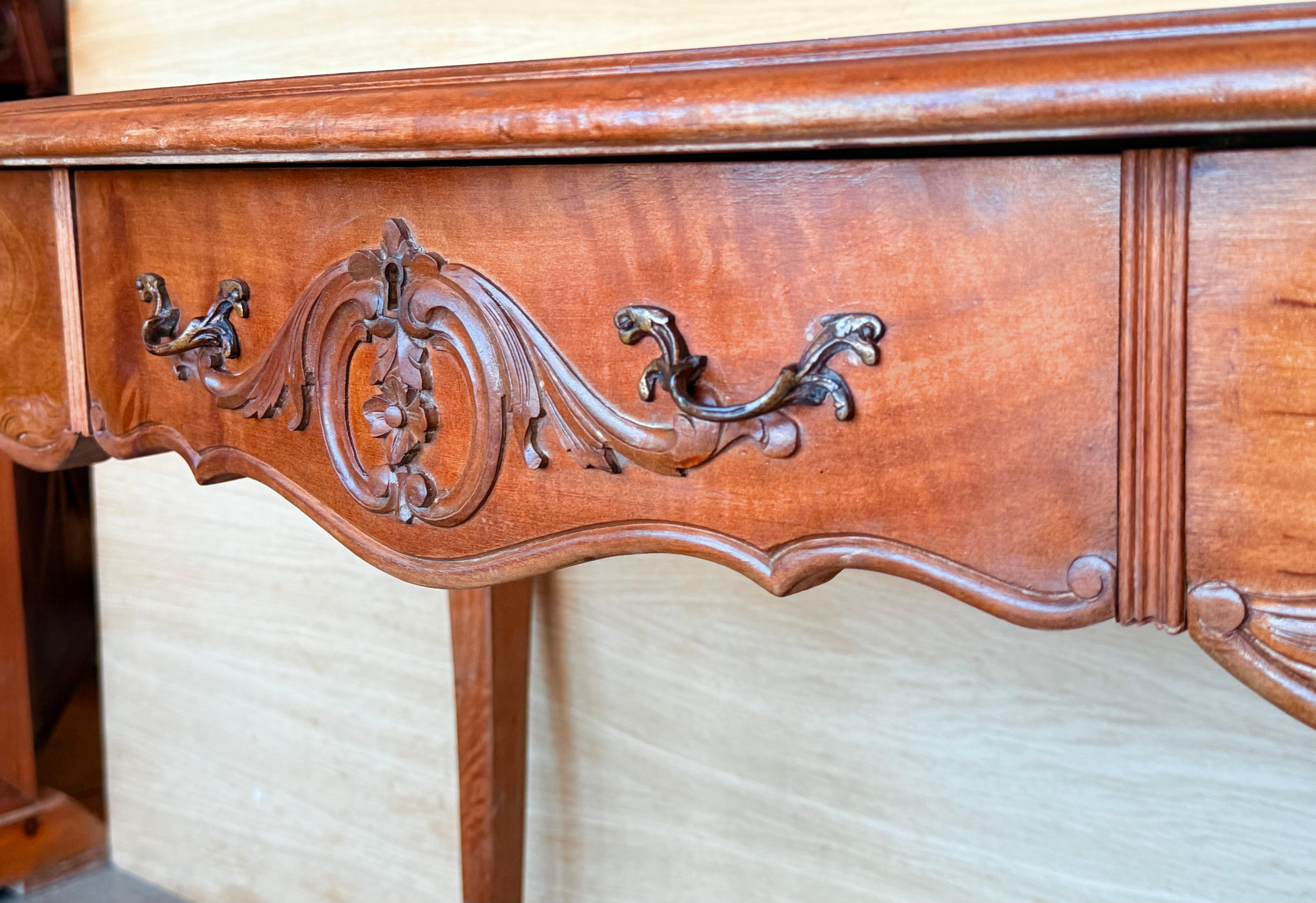 Scrivania in legno francese del XX secolo in stile Luigi XV, 1920 in vendita 8