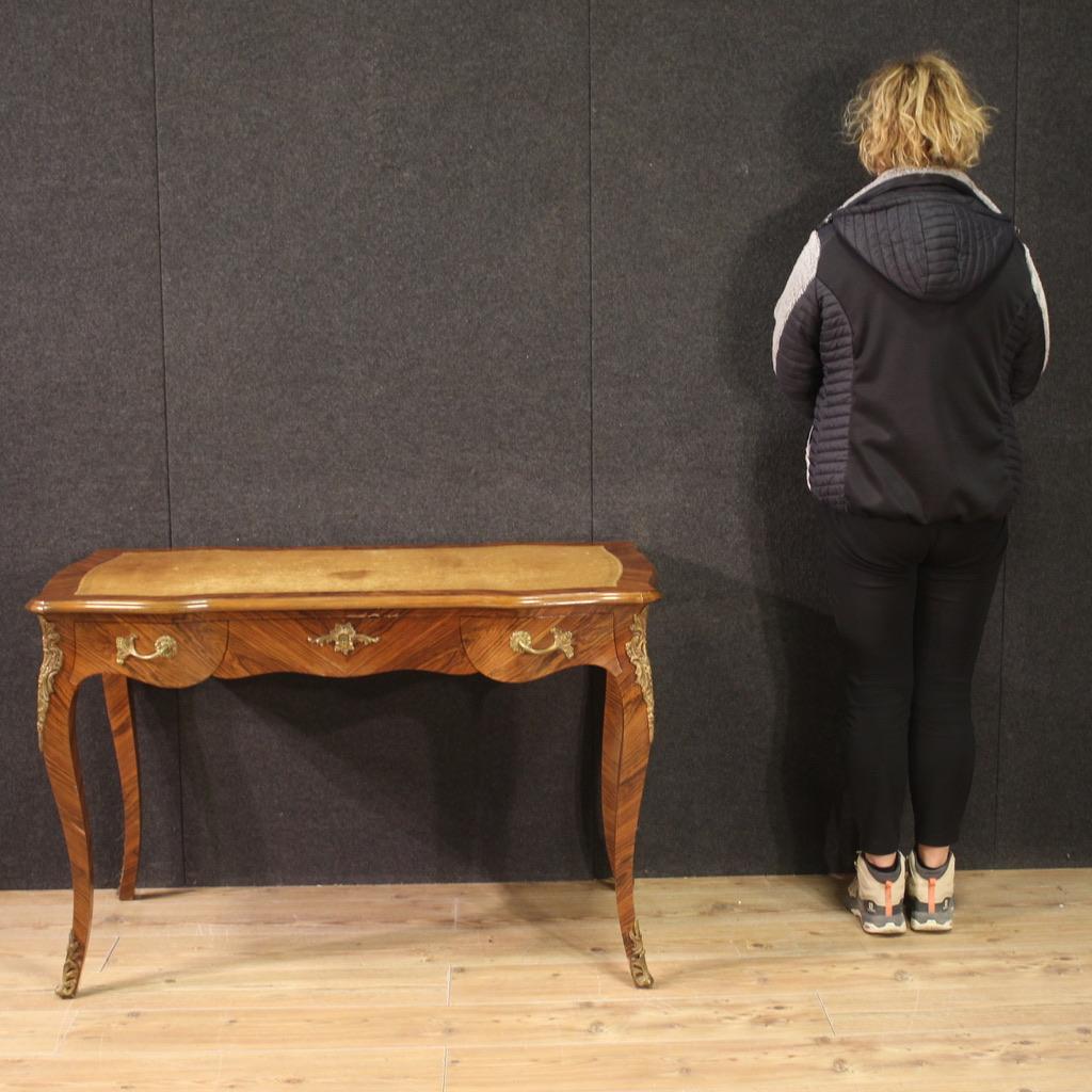 20th Century Wood French Louis XV Style Writing Desk, 1960s For Sale 7