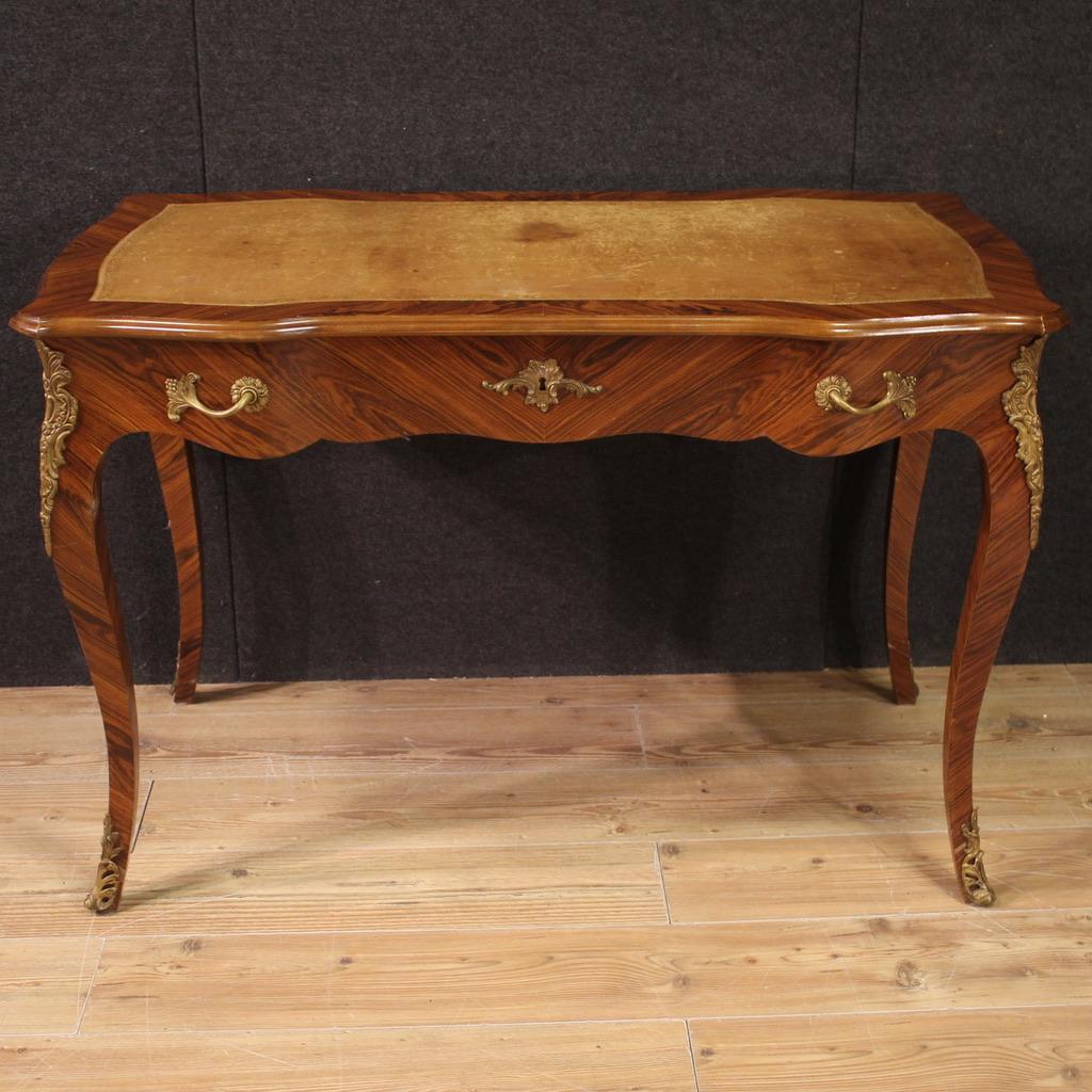 Mid-20th Century 20th Century Wood French Louis XV Style Writing Desk, 1960s For Sale