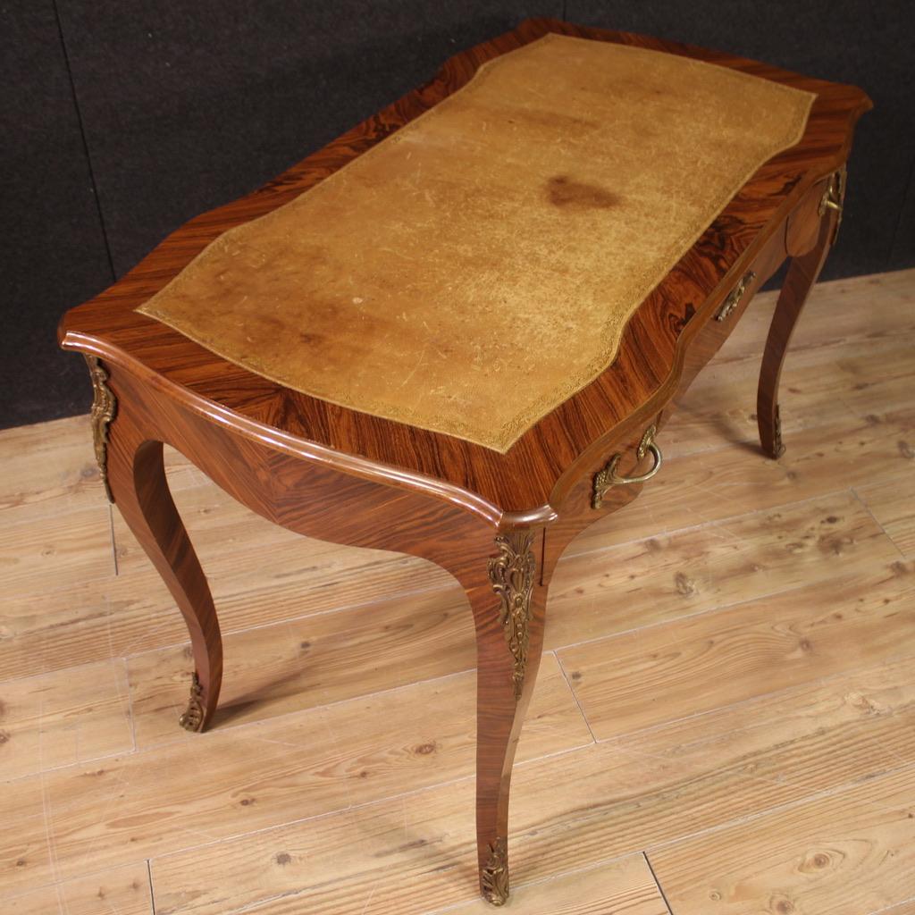 20th Century Wood French Louis XV Style Writing Desk, 1960s For Sale 1