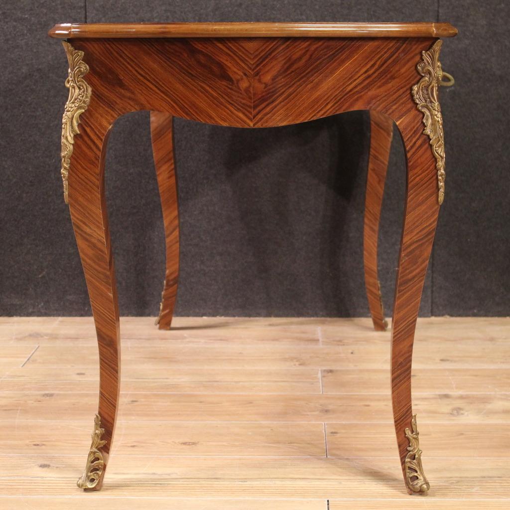 20th Century Wood French Louis XV Style Writing Desk, 1960s For Sale 2