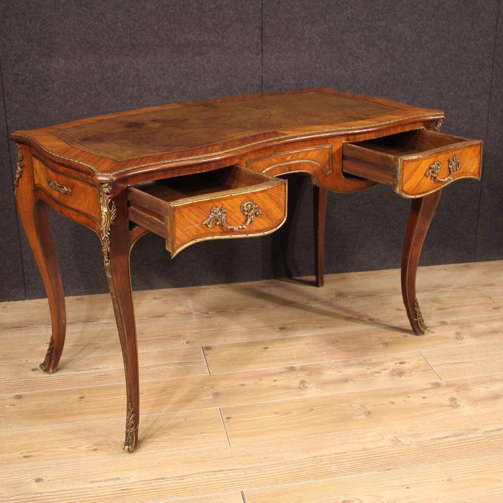 20th Century Wood French Napoleon III Style Writing Desk, 1950s For Sale 4