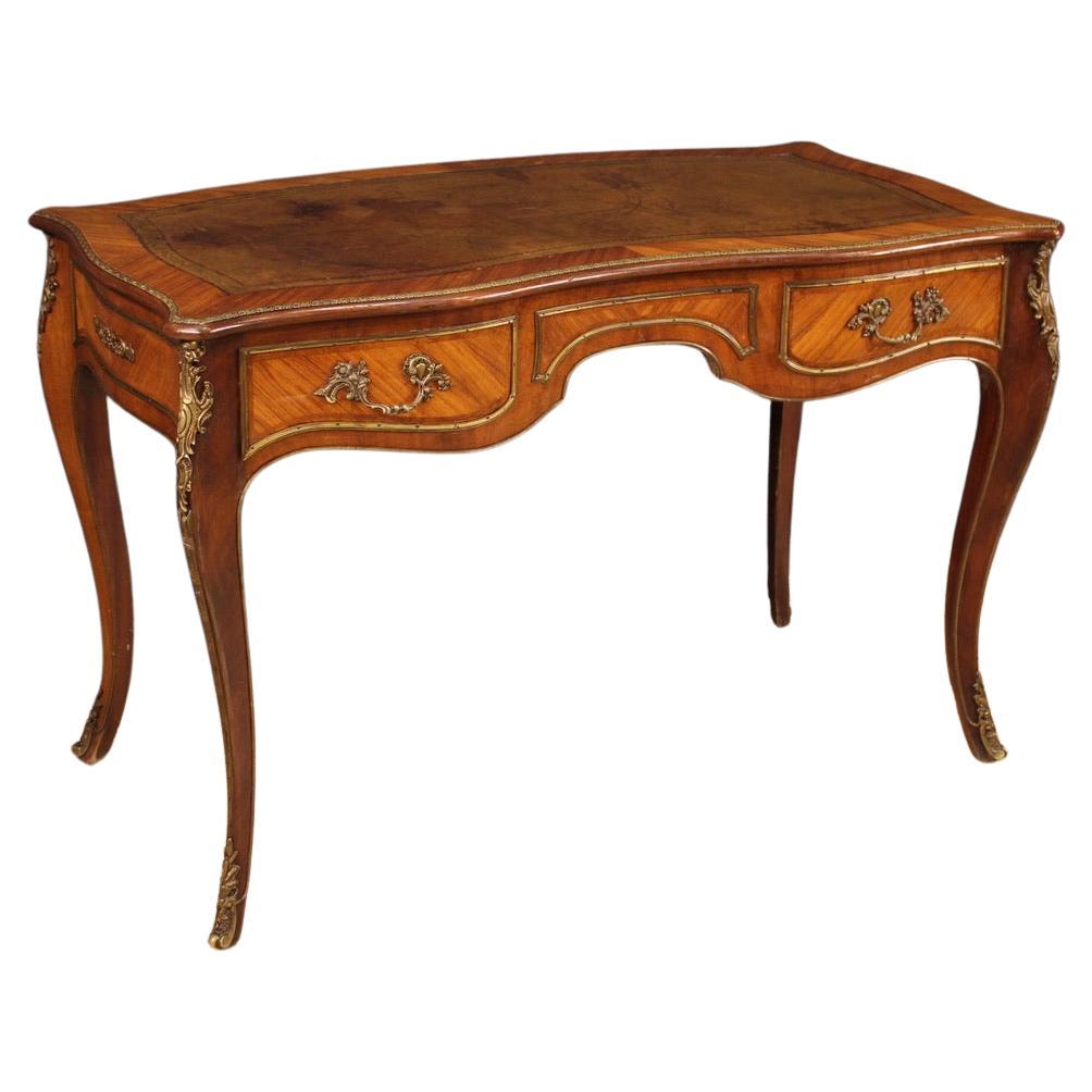 20th Century Wood French Napoleon III Style Writing Desk, 1950s For Sale
