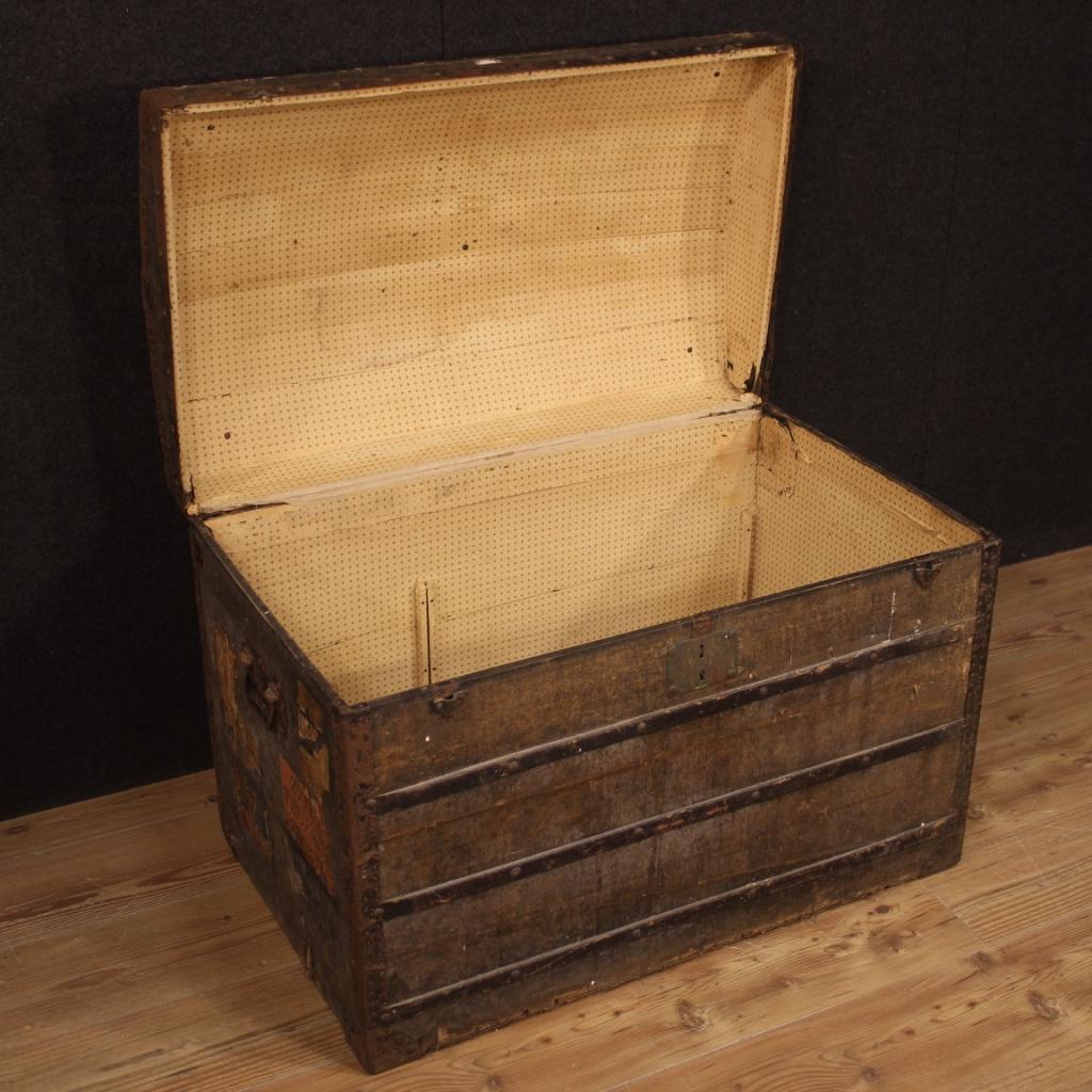 20th Century Wood French Travel Trunk, 1950 8