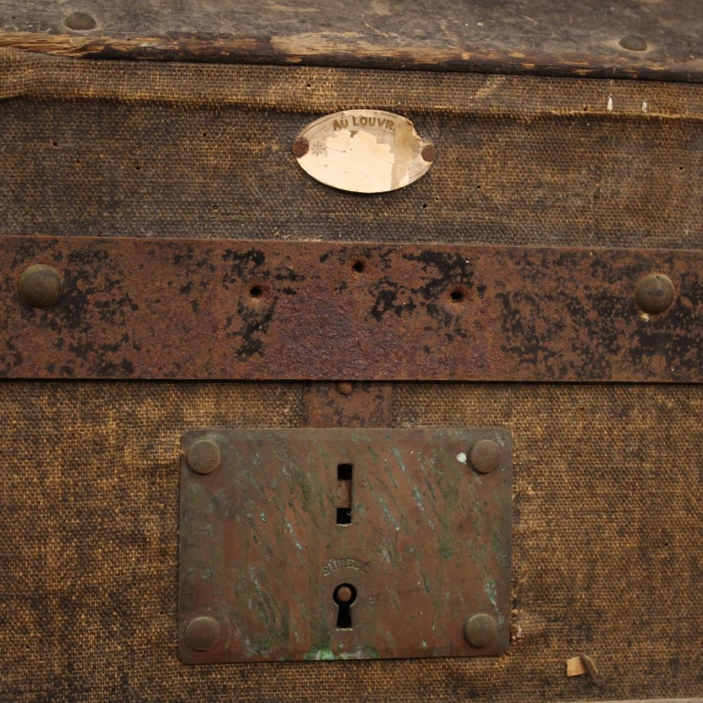 20th Century Wood French Travel Trunk, 1950 1