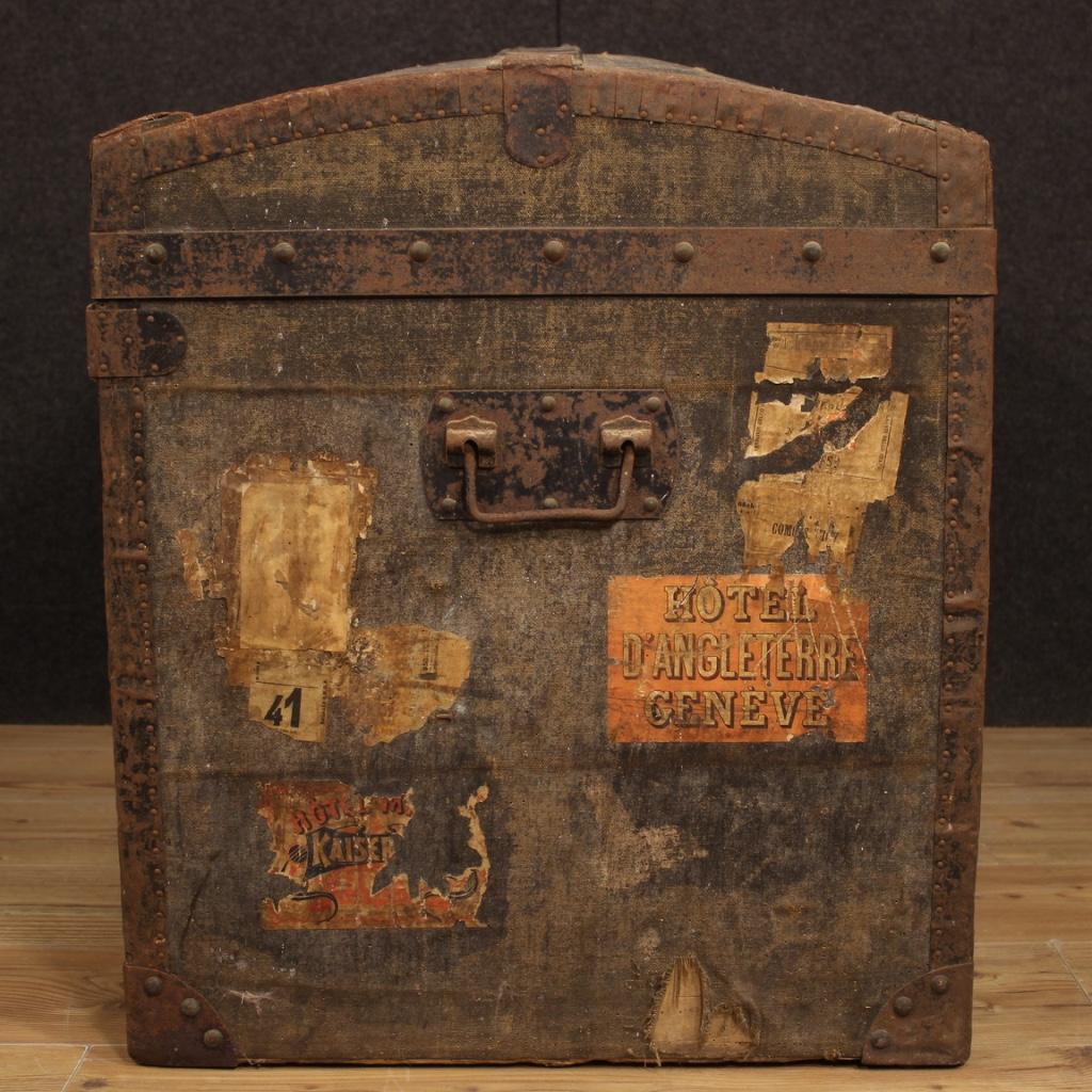 20th Century Wood French Travel Trunk, 1950 3