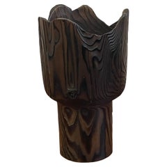 20th Century Wood Grain Goblet / Candle Holder